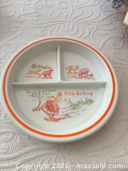 MaxSold Auction: Vintage Peach Floral Embroidered Bed linens with Doll, Plate, Bunny - Wellesley (Massachusetts, USA) PARTNER MANAGED Downsizing Online Auction - Mayo Road