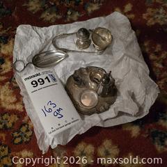 MaxSold Auction: Vintage Sterling Silver Miniature Tea and Condiment Set 163 grams - Wellesley (Massachusetts, USA) PARTNER MANAGED Downsizing Online Auction - Mayo Road
