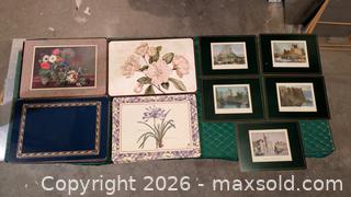 MaxSold Auction: Pimpernel and Williamsburg Rectangular Placemats, Maroon/Black Gold - Wellesley (Massachusetts, USA) PARTNER MANAGED Downsizing Online Auction - Mayo Road