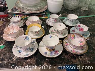 MaxSold Auction: Matched Teacups and Saucers, Assorted English Makers B - Kitchener (Ontario, Canada) Estate Sale Online Auction - Fischer-Hallman Road