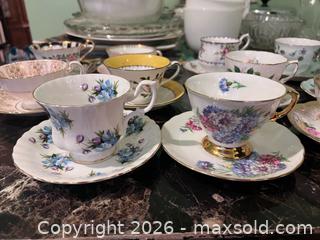 MaxSold Auction: Matched Teacups and Saucers, Assorted English Makers B - Kitchener (Ontario, Canada) Estate Sale Online Auction - Fischer-Hallman Road