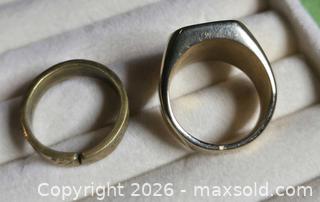 MaxSold Auction: 2 men's ring.  One is a bullet ring. Jewelry. - Burnaby (British Columbia, Canada) SELLER MANAGED Downsizing Online Auction - Claude Avenue