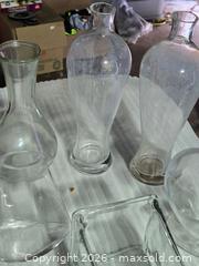 MaxSold Auction: 6 Glass Vases/ Decanter/ decor pieces - Burnaby (British Columbia, Canada) SELLER MANAGED Downsizing Online Auction - Claude Avenue