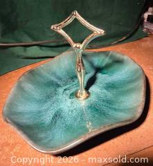 MaxSold Auction: Blue Mountain Pottery Appetizer Plate with handle - Burnaby (British Columbia, Canada) SELLER MANAGED Downsizing Online Auction - Claude Avenue