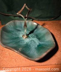 MaxSold Auction: Blue Mountain Pottery Appetizer Plate with handle - Burnaby (British Columbia, Canada) SELLER MANAGED Downsizing Online Auction - Claude Avenue