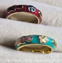 MaxSold Auction:  Cloisonné rings.  Jewelry. - Burnaby (British Columbia, Canada) SELLER MANAGED Downsizing Online Auction - Claude Avenue