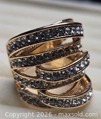 MaxSold Auction: Costume jewelry.  ring with multiple bands /  faux diamonds. - Burnaby (British Columbia, Canada) SELLER MANAGED Downsizing Online Auction - Claude Avenue