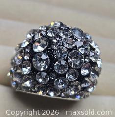 MaxSold Auction: Costume Jewelry.  Silver tone and large round faux diamond top. - Burnaby (British Columbia, Canada) SELLER MANAGED Downsizing Online Auction - Claude Avenue