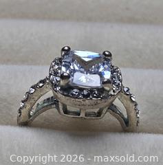 MaxSold Auction: Costume Jewelry.  Silver tone with Large solitaire and  side stones - Burnaby (British Columbia, Canada) SELLER MANAGED Downsizing Online Auction - Claude Avenue