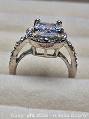 MaxSold Auction: Costume Jewelry.  Silver tone with Large solitaire and  side stones - Burnaby (British Columbia, Canada) SELLER MANAGED Downsizing Online Auction - Claude Avenue