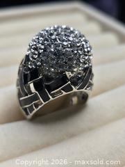 MaxSold Auction: Costume Jewelry. Tall ring.  Cross pieces with Bling ball on top. - Burnaby (British Columbia, Canada) SELLER MANAGED Downsizing Online Auction - Claude Avenue