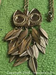 MaxSold Auction: Gold / Bronze tone Owl Necklaces.  Jewelry. - Burnaby (British Columbia, Canada) SELLER MANAGED Downsizing Online Auction - Claude Avenue