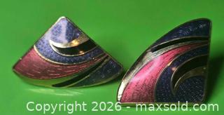 MaxSold Auction: Jewelry - Colorful Enamel Post Earrings - Burnaby (British Columbia, Canada) SELLER MANAGED Downsizing Online Auction - Claude Avenue