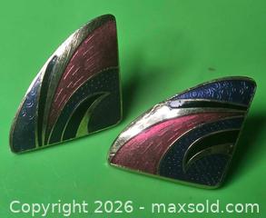 MaxSold Auction: Jewelry - Colorful Enamel Post Earrings - Burnaby (British Columbia, Canada) SELLER MANAGED Downsizing Online Auction - Claude Avenue