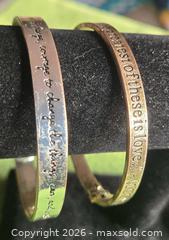 MaxSold Auction: Jewelry. 2 bracelets with Quotes - Serenity Prayer & Corinthians 13:13 - Burnaby (British Columbia, Canada) SELLER MANAGED Downsizing Online Auction - Claude Avenue