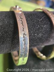 MaxSold Auction: Jewelry. 2 bracelets with Quotes - Serenity Prayer & Corinthians 13:13 - Burnaby (British Columbia, Canada) SELLER MANAGED Downsizing Online Auction - Claude Avenue