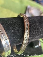 MaxSold Auction: Jewelry. 2 bracelets with Quotes - Serenity Prayer & Corinthians 13:13 - Burnaby (British Columbia, Canada) SELLER MANAGED Downsizing Online Auction - Claude Avenue