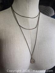 MaxSold Auction: Jewelry.   3 strand bronze gold tone chain with bar and coin - Burnaby (British Columbia, Canada) SELLER MANAGED Downsizing Online Auction - Claude Avenue