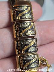 MaxSold Auction: Jewelry. Articulated Gold/ Black Bracelet with leaf designs - Burnaby (British Columbia, Canada) SELLER MANAGED Downsizing Online Auction - Claude Avenue