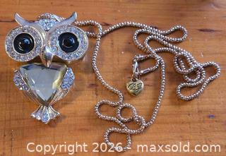 MaxSold Auction: Jewelry. Betsey Johnson -  Owl Necklace - Burnaby (British Columbia, Canada) SELLER MANAGED Downsizing Online Auction - Claude Avenue