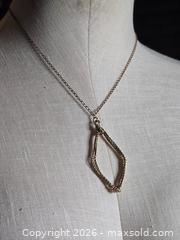 MaxSold Auction: Jewelry.   brass/ gold tone Chain with Rhombus shaped pendant - Burnaby (British Columbia, Canada) SELLER MANAGED Downsizing Online Auction - Claude Avenue