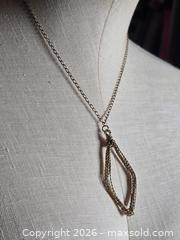 MaxSold Auction: Jewelry.   brass/ gold tone Chain with Rhombus shaped pendant - Burnaby (British Columbia, Canada) SELLER MANAGED Downsizing Online Auction - Claude Avenue