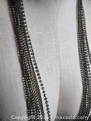 MaxSold Auction: Jewelry.  Brass toned and rhinestone Long chain necklace - Burnaby (British Columbia, Canada) SELLER MANAGED Downsizing Online Auction - Claude Avenue