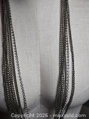 MaxSold Auction: Jewelry.  Brass toned and rhinestone Long chain necklace - Burnaby (British Columbia, Canada) SELLER MANAGED Downsizing Online Auction - Claude Avenue