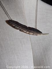 MaxSold Auction: Jewelry.  Bronze colored feather on chain. - Burnaby (British Columbia, Canada) SELLER MANAGED Downsizing Online Auction - Claude Avenue
