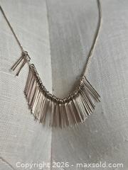 MaxSold Auction: Jewelry.   Fine Silver tone chain with Slim hanging pieces - Burnaby (British Columbia, Canada) SELLER MANAGED Downsizing Online Auction - Claude Avenue