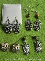 MaxSold Auction: Jewelry. Four Pairs of Owl earrings - Burnaby (British Columbia, Canada) SELLER MANAGED Downsizing Online Auction - Claude Avenue