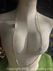 MaxSold Auction: Jewelry.  Gold tone chain with porcelain beads - Burnaby (British Columbia, Canada) SELLER MANAGED Downsizing Online Auction - Claude Avenue