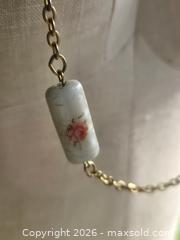 MaxSold Auction: Jewelry.  Gold tone chain with porcelain beads - Burnaby (British Columbia, Canada) SELLER MANAGED Downsizing Online Auction - Claude Avenue