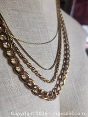 MaxSold Auction: Jewelry.   Gold tone Four Strand Chain necklace - Burnaby (British Columbia, Canada) SELLER MANAGED Downsizing Online Auction - Claude Avenue