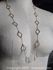 MaxSold Auction: Jewelry.  Gold tone Rhombus shapes on chain.   Vegan brand - Lavishy. - Burnaby (British Columbia, Canada) SELLER MANAGED Downsizing Online Auction - Claude Avenue