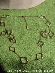MaxSold Auction: Jewelry.  Gold tone Rhombus shapes on chain.   Vegan brand - Lavishy. - Burnaby (British Columbia, Canada) SELLER MANAGED Downsizing Online Auction - Claude Avenue