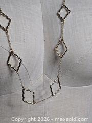 MaxSold Auction: Jewelry.  Gold tone Rhombus shapes on chain.   Vegan brand - Lavishy. - Burnaby (British Columbia, Canada) SELLER MANAGED Downsizing Online Auction - Claude Avenue