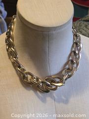 MaxSold Auction: Jewelry.  Gwen Stefani.  Thick Link gold tone choker necklace - Burnaby (British Columbia, Canada) SELLER MANAGED Downsizing Online Auction - Claude Avenue