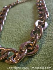 MaxSold Auction: Jewelry.  Gwen Stefani.  Thick Link gold tone choker necklace - Burnaby (British Columbia, Canada) SELLER MANAGED Downsizing Online Auction - Claude Avenue