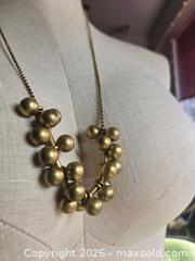 MaxSold Auction: Jewelry.   J Crew.  Brass balls gold tone chain necklace - Burnaby (British Columbia, Canada) SELLER MANAGED Downsizing Online Auction - Claude Avenue
