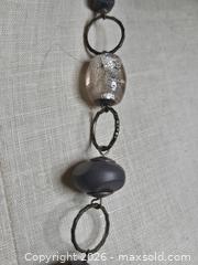 MaxSold Auction: Jewelry.  Multi material art beads Silver/ brass tone chain - Burnaby (British Columbia, Canada) SELLER MANAGED Downsizing Online Auction - Claude Avenue