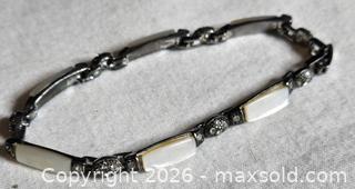 MaxSold Auction: Jewelry.  silver tone with opal pieces bracelet - Burnaby (British Columbia, Canada) SELLER MANAGED Downsizing Online Auction - Claude Avenue