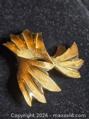 MaxSold Auction: Jewelry. Trifari Gold Tone Brooch.   - Burnaby (British Columbia, Canada) SELLER MANAGED Downsizing Online Auction - Claude Avenue