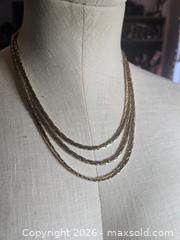 MaxSold Auction: Jewelry.  Triple Strand gold Links chain - Burnaby (British Columbia, Canada) SELLER MANAGED Downsizing Online Auction - Claude Avenue