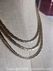 MaxSold Auction: Jewelry.  Triple Strand gold Links chain - Burnaby (British Columbia, Canada) SELLER MANAGED Downsizing Online Auction - Claude Avenue