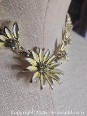 MaxSold Auction: Jewelry.   White and yellow floral choker chain - Burnaby (British Columbia, Canada) SELLER MANAGED Downsizing Online Auction - Claude Avenue