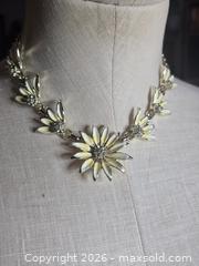 MaxSold Auction: Jewelry.   White and yellow floral choker chain - Burnaby (British Columbia, Canada) SELLER MANAGED Downsizing Online Auction - Claude Avenue