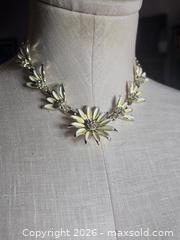 MaxSold Auction: Jewelry.   White and yellow floral choker chain - Burnaby (British Columbia, Canada) SELLER MANAGED Downsizing Online Auction - Claude Avenue