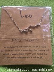 MaxSold Auction: New.  Jewelry. Leo Constellation Necklace - Burnaby (British Columbia, Canada) SELLER MANAGED Downsizing Online Auction - Claude Avenue