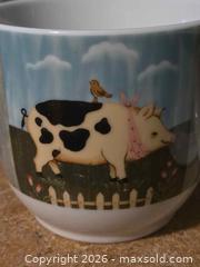 MaxSold Auction: Pair of tea mugs with lids. Pig design - Burnaby (British Columbia, Canada) SELLER MANAGED Downsizing Online Auction - Claude Avenue